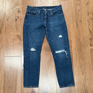 Women's Levi's 501 Blue Distressed Jeans